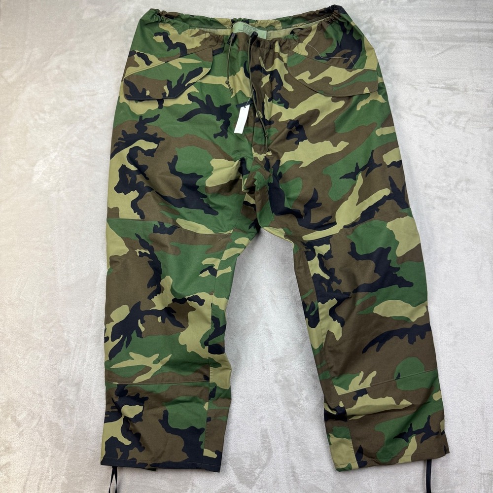 NWT Vintage 1997 USGI Gen 1 ECWCS Woodland Camo Gore-Tex Pants Men's XL